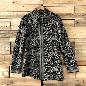 A. IDA open front wool blend cardigan, size M